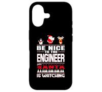 Be Nice to The Engineer Santa is Watching Funny Christmas Coque pour iPhone 17