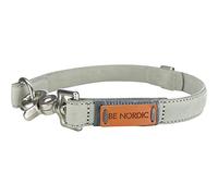 BE Nordic Collier en Cuir, S: 35-41 cm/15 mm, Gris Clair