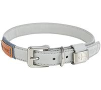 BE Nordic Collier en Cuir, XS-S: 30-36 cm/15 mm, Gris Clair