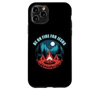 Be on Fire for Jesus - Revelation 3:15 Faith Camping Coque pour iPhone 11 Pro