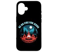 Be on Fire for Jesus - Revelation 3:15 Faith Camping Coque pour iPhone 16