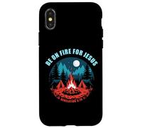 Be on Fire for Jesus - Revelation 3:15 Faith Camping Coque pour iPhone X/XS