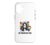 Be Proud and Be You Rainbow LGBTQ Pride Féministe Coque pour iPhone 16