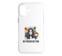 Be Proud and Be You Rainbow LGBTQ Pride Féministe Coque pour iPhone 16 Plus