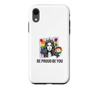 Be Proud and Be You Rainbow LGBTQ Pride Féministe Coque pour iPhone XR