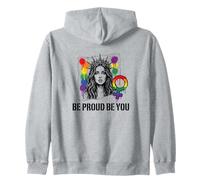 Be Proud and Be You Rainbow LGBTQ Pride Féministe Sweat à Capuche
