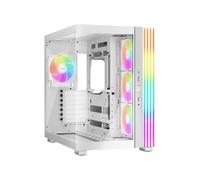 be quiet! Light Base 600 LX Blanc : Boîtier PC Midi Tower, ARGB, ATX/Micro ATX/Mini-ITX, 4x Light Wings 120mm PWM, Verre Trempé, BGW68