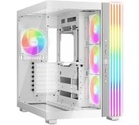 be quiet! Light Base 600 LX Blanc | Boîtier PC ARGB vitré, Mini ITX / Micro ATX / ATX, 4 ventilateurs Light Wings 120 mm PWM