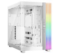be quiet! Light Base 900 DX White boîtier PC, Panneaux Avant et latéral entièrement vitrés, Éclairage Impressionnant, Inversée ou Horizontale, 2 hubs ARGB et PWM, Conception spacieuse