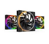be quiet! Light Wings 140 mm High-Speed Black PWM Ventilateur PC, lot de 3 | Nombreuses couleurs et effets, 20 LED ARGB, 9 Pales de ventilateur optimisées, Pression d’air élevée, Très silencieux