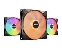 be quiet! Light Wings LX 140mm PWM ventilateur, Pack de 3 ventilateurs, hub éclairé et pales dépolies pour des effets d'éclairage spectaculaires, 16 LED RGB adressables, 7 pales de ventilateur