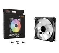 BeQuiet LIGHT WINGS LX 120mm PWM Ventilateur pour PC noir (l x H x P) 120 x 120 x 25 mm avec éclairage LED
