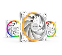 be quiet! Light Wings 120 mm PWM high-speed White ventilateur, inclut 3 ventilateurs, superbes couleurs et effets ARGB, éclairage additionnel à l’arrière, équipé d’un hub ARGB, 9 pales optimisées