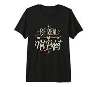 Be Real Not Perfect Minimaliste Bold Elegant Statement T-Shirt Haut de Gamme