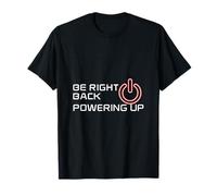 Be Right Back PowerUp Neon Gaming Print T-Shirt