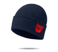 Be-rserk Bonnet Noël, Beanie sans Visiere Basic avec Imprimé, Chapeaux Rétro Taille Hommes Femmes et Enfants, Enfant(Dark Blue)