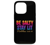 Be Salty Stay Lit Christian Matthew 5:13-16 Faith Coque pour iPhone 13 Pro