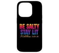 Be Salty Stay Lit Christian Matthew 5:13-16 Faith Coque pour iPhone 14 Pro