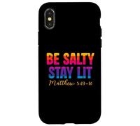 Be Salty Stay Lit Christian Matthew 5:13-16 Faith Coque pour iPhone X/XS