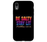 Be Salty Stay Lit Christian Matthew 5:13-16 Faith Coque pour iPhone XR