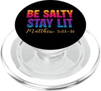 Be Salty Stay Lit Christian Matthew 5:13-16 Faith PopSockets PopGrip pour MagSafe