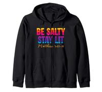 Be Salty Stay Lit Christian Matthew 5:13-16 Faith Sweat à Capuche