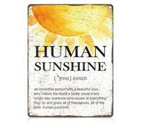 Be Someone Human Sunshine Metal Tin Sign Gift Idea 12x8 Inch