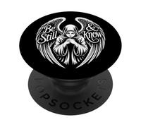 Be Still and Know Angel - Vintage Christian Faith PopSockets PopGrip Adhésif