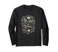 Be Still and Know Psalm 46:10 Floral Christian Verse Manche Longue
