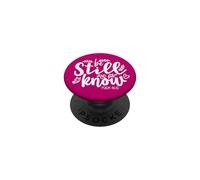 Be Still and Know That I Am God Bible Verse Psalm 46 10 Pink PopSockets PopGrip Adhésif