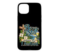 Be Still and Know That I Am God Psaum 46:10 Écriture Coque pour iPhone 15 Plus