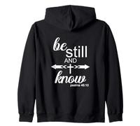Be Still & Know Cool Christian Life Verse de la Bible avec croix Sweat à Capuche