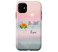 Be Still Know That I Am God Quotes Butterfly Christian Jesus Coque pour iPhone 11