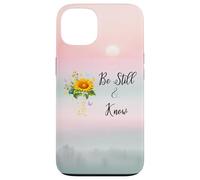 Be Still Know That I Am God Quotes Butterfly Christian Jesus Coque pour iPhone 13