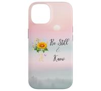 Be Still Know That I Am God Quotes Butterfly Christian Jesus Coque pour iPhone 14