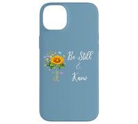 Be Still Know That I Am God Quotes Butterfly Christian Jesus Coque pour iPhone 14 Plus
