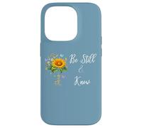 Be Still Know That I Am God Quotes Butterfly Christian Jesus Coque pour iPhone 14 Pro