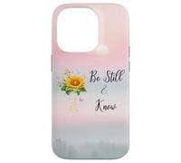 Be Still Know That I Am God Quotes Butterfly Christian Jesus Coque pour iPhone 14 Pro