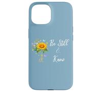 Be Still Know That I Am God Quotes Butterfly Christian Jesus Coque pour iPhone 15