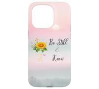 Be Still Know That I Am God Quotes Butterfly Christian Jesus Coque pour iPhone 15 Pro