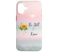 Be Still Know That I Am God Quotes Butterfly Christian Jesus Coque pour iPhone 16 Plus