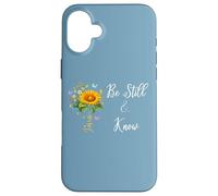 Be Still Know That I Am God Quotes Butterfly Christian Jesus Coque pour iPhone 16 Plus