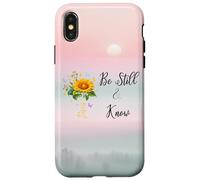 Be Still Know That I Am God Quotes Butterfly Christian Jesus Coque pour iPhone X/XS