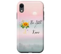 Be Still Know That I Am God Quotes Butterfly Christian Jesus Coque pour iPhone XR