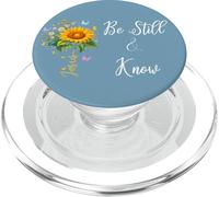 Be Still Know That I Am God Quotes Butterfly Christian Jesus PopSockets PopGrip pour MagSafe