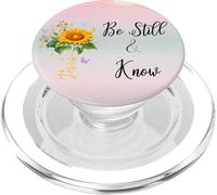 Be Still Know That I Am God Quotes Butterfly Christian Jesus PopSockets PopGrip pour MagSafe