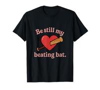 Be Still My Beating Batte de Baseball Motif cœur T-Shirt