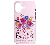 Be Still Psaume avec Verset de la Bible chrétienne Coque pour iPhone 16