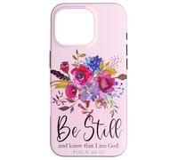 Be Still Psaume avec Verset de la Bible chrétienne Coque pour iPhone 16 Pro