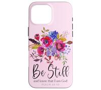 Be Still Psaume avec Verset de la Bible chrétienne Coque pour iPhone 16 Pro Max